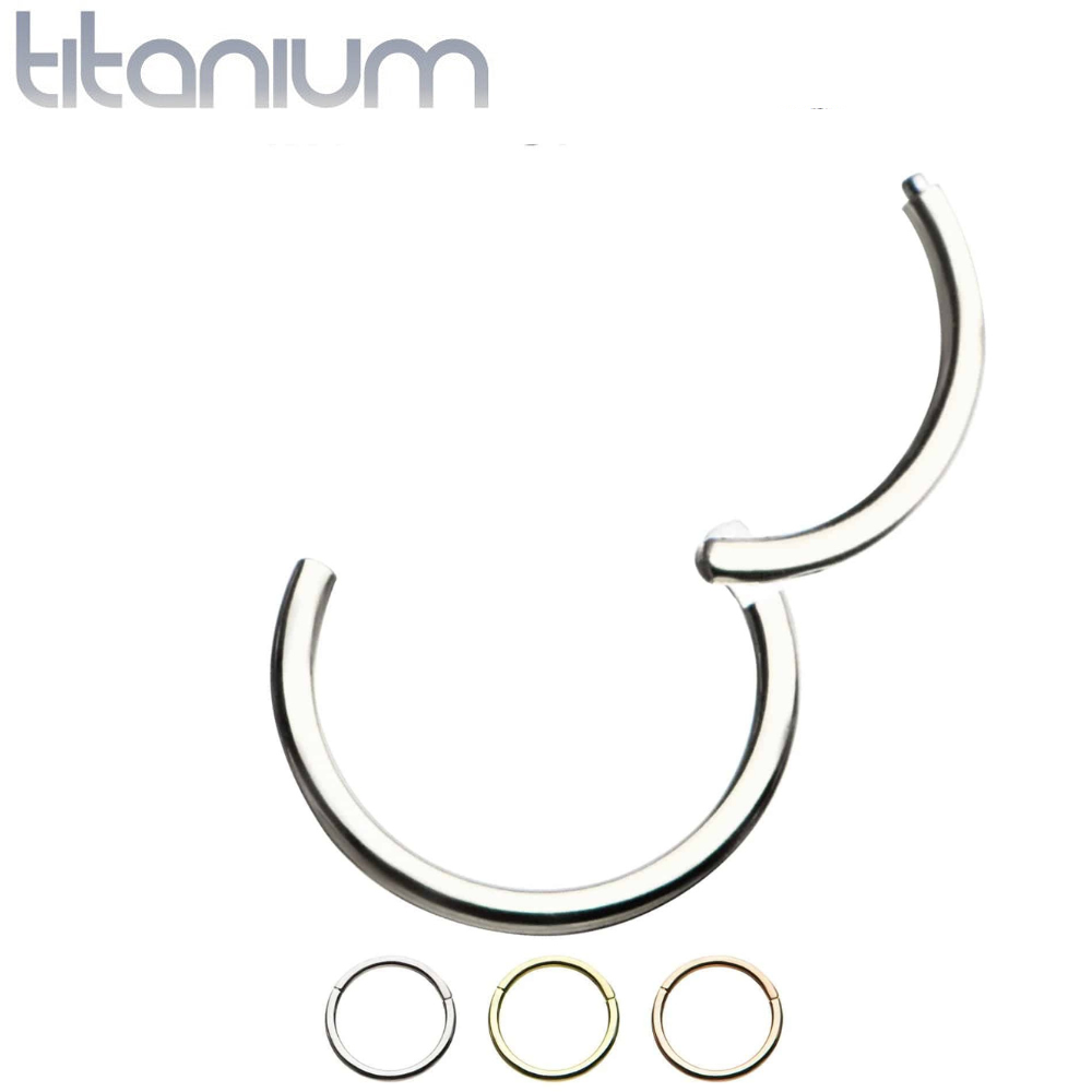 Implant Grade Titanium Hinged Nose Hoop Segment Clicker Ring Implant Grade Titanium Hinged Nose Hoop Segment Clicker Ring