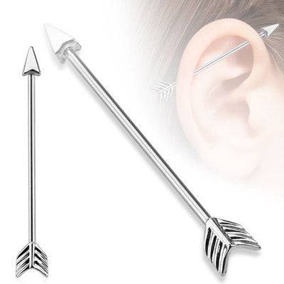 7PCS 14G Surgical Steel Arrow Ball Piercing Set – Industrial, Cartilage, Nipple, Lip