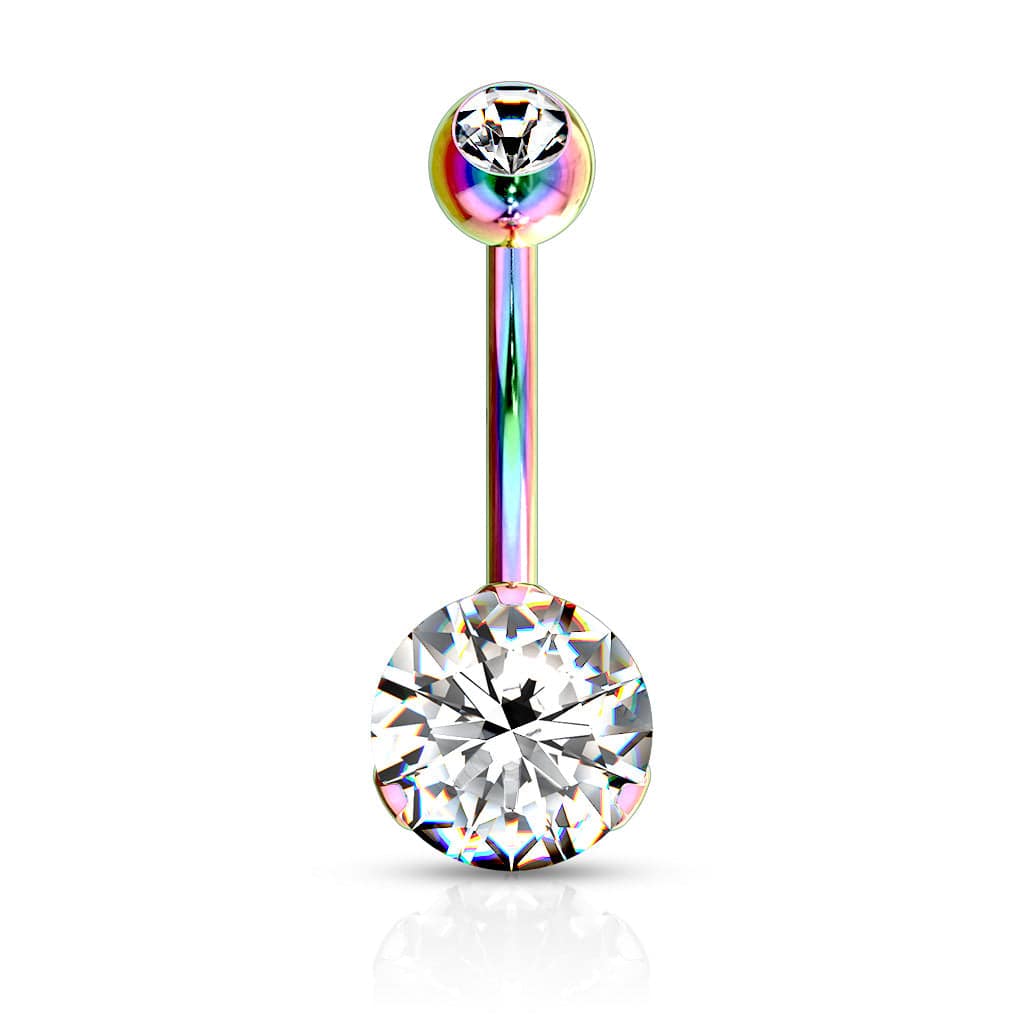 Rainbow on sale belly ring