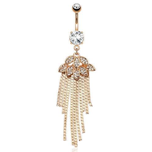 Rose gold on sale navel jewelry