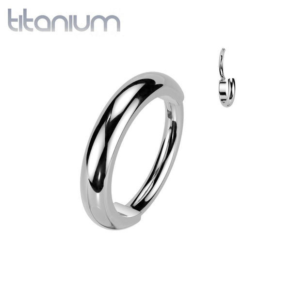 Implant Grade Titanium Thick 20ga Nose Hinged Clicker Hoop - Pierced Universe