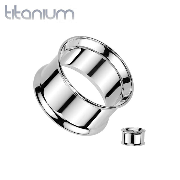 Implant Grade Titanium Double Flared Ear Tunnel Spacers Gauges - Pierced Universe