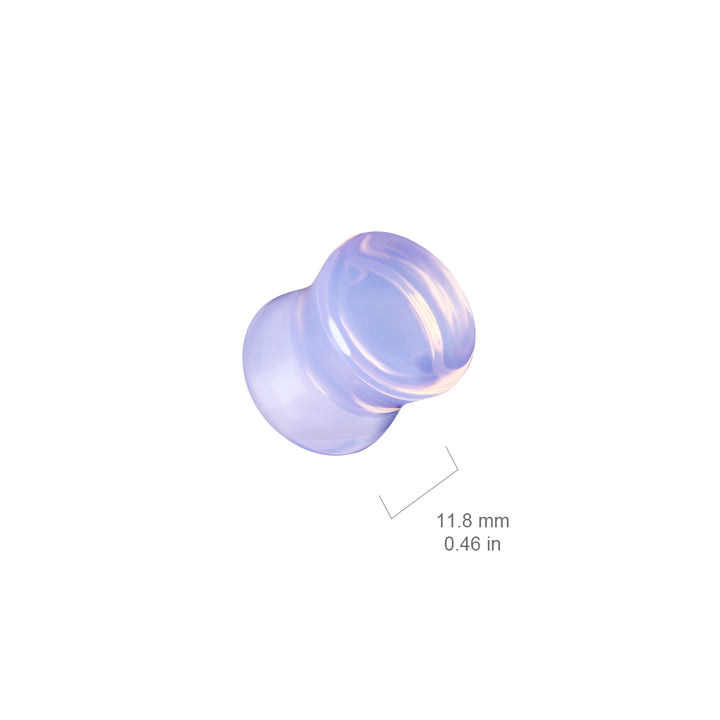 Organic Natural Purple Opalite Double Flared Glass Double Flared Plugs - Pierced Universe