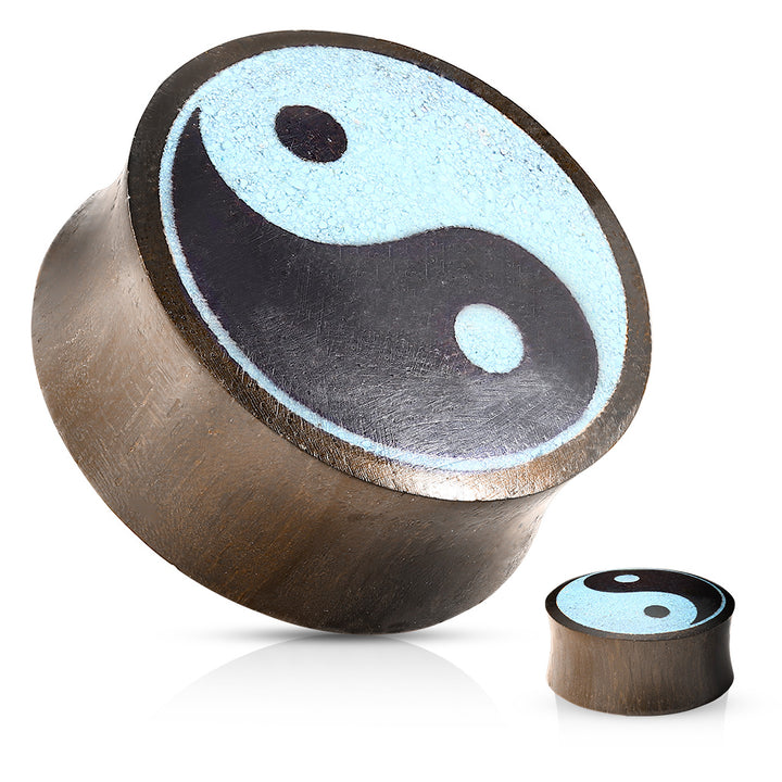 Organic Natural Turquoise Double Flared Plugs