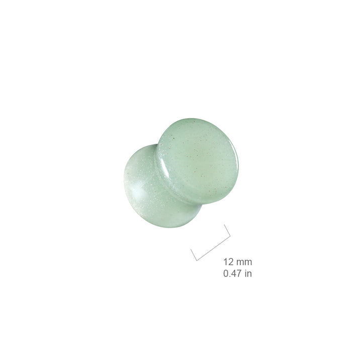 Organic Natural Green Aventurine Jade Double Flared Plugs - Pierced Universe