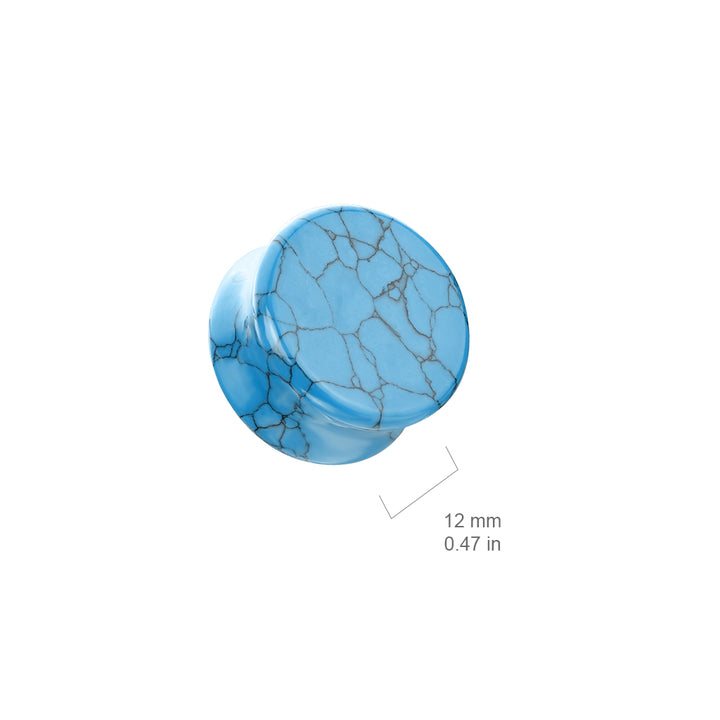 Organic Natural Turquoise Double Flared Plugs - Pierced Universe