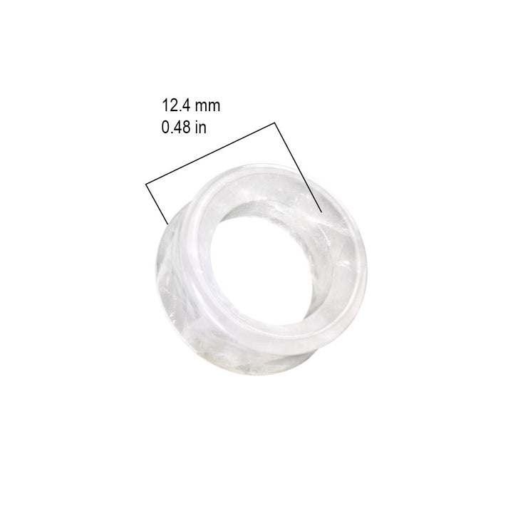 Organic Natural Quartz Saddle Double Flared Tunnels - Pierced Universe