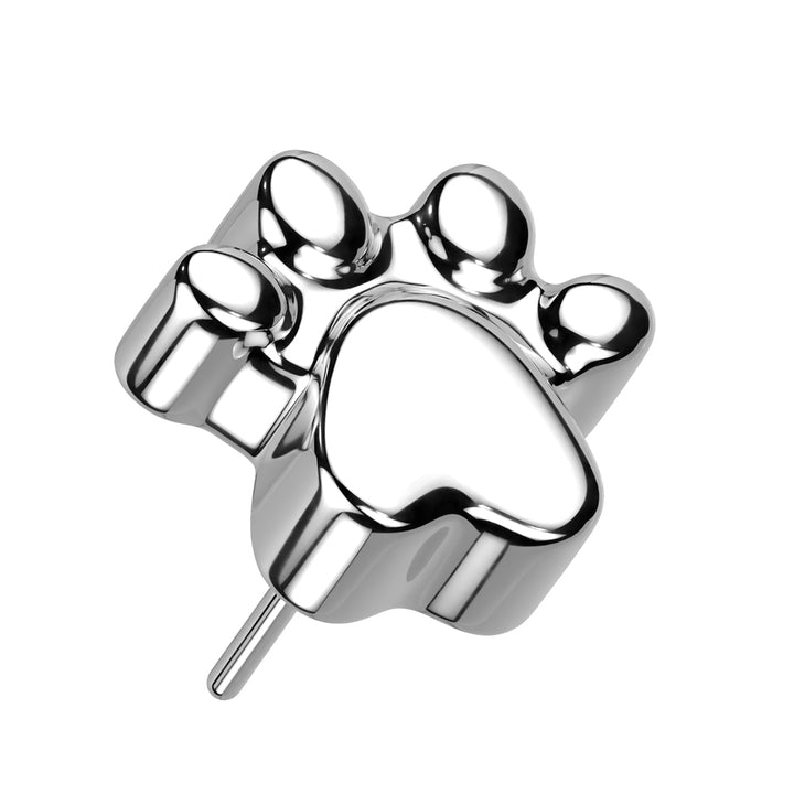 Implant Grade Titanium Paw Print Push In Threadless Labret With Flat Back - Pierced Universe