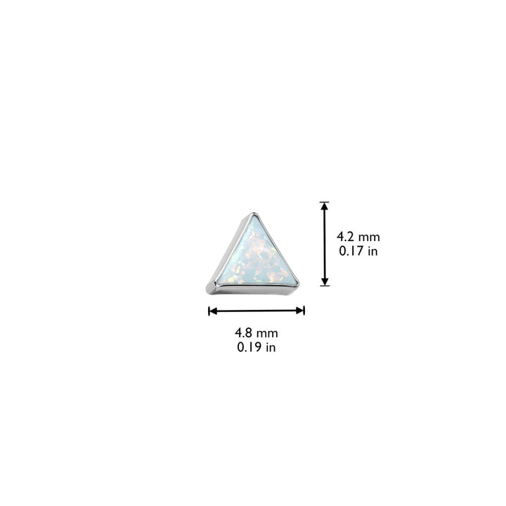 Implant Grade Titanium Purple Opal Triangle Threadless Push In Labret - Pierced Universe