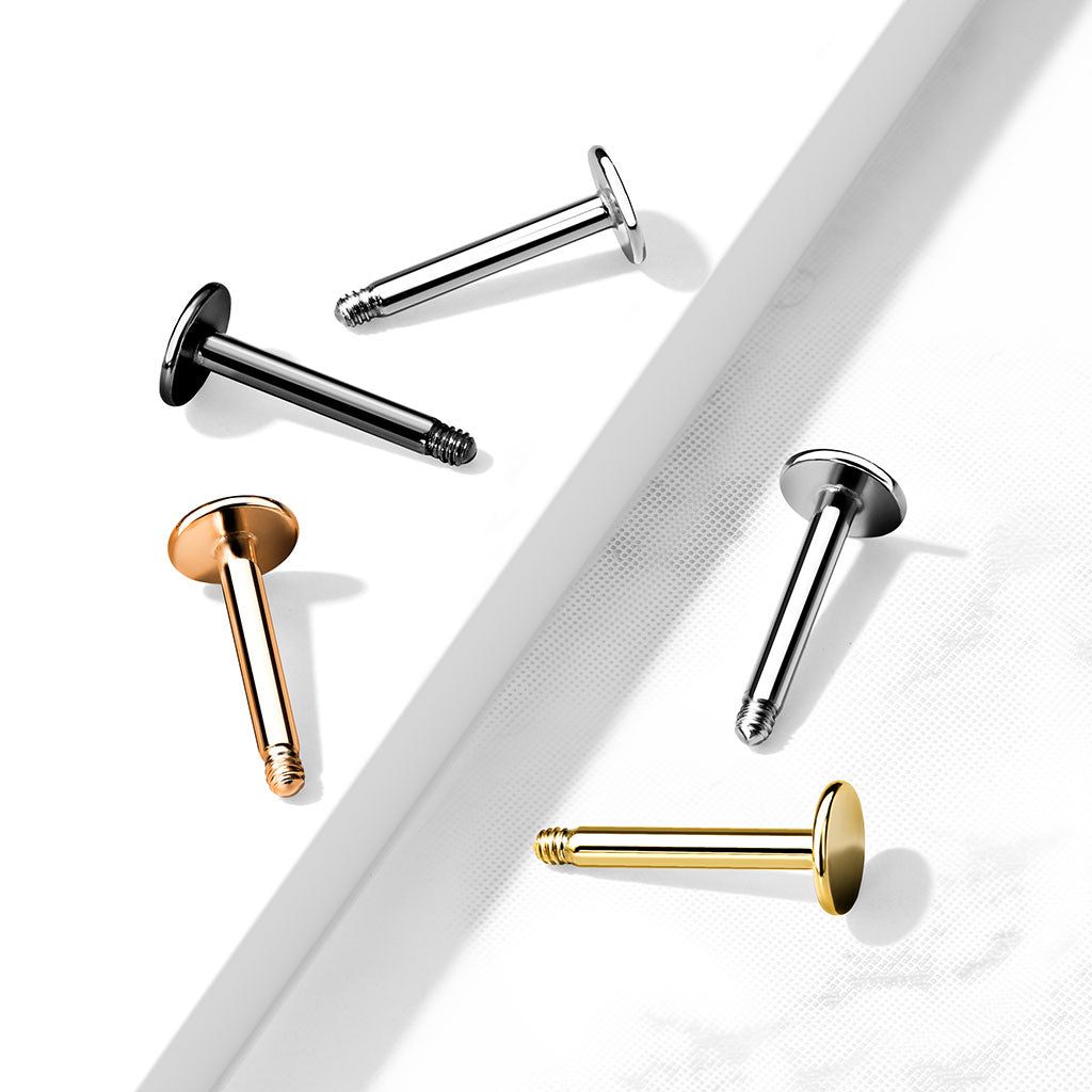 External Threaded Post 316L Surgical Steel Externally Threaded Replacement Posts Flat Back ...