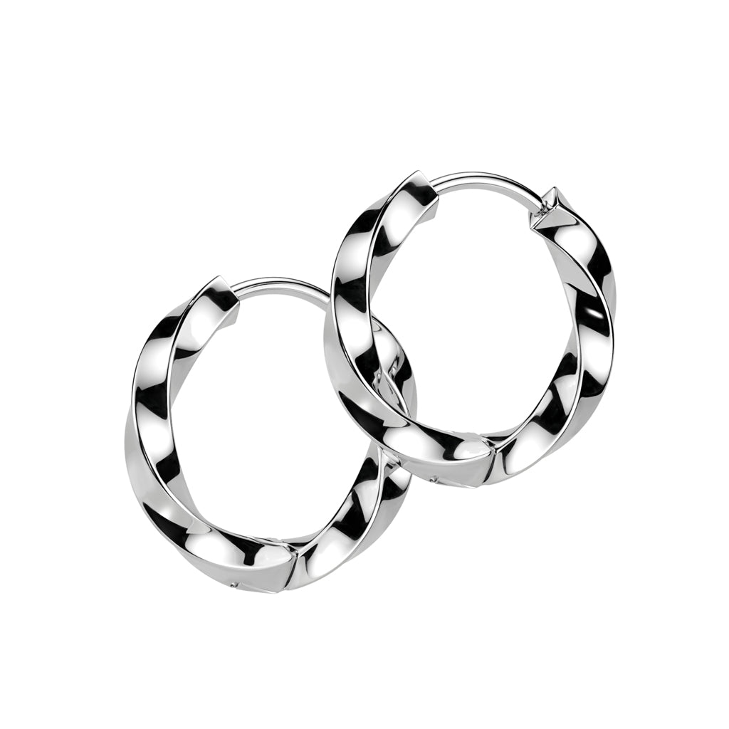 Pair Of 316L Surgical Steel Twisted Hoop Earrings Pierced Universe pair-of-316l-surgical-steel-twisted-hoop-earrings-pierced-universe