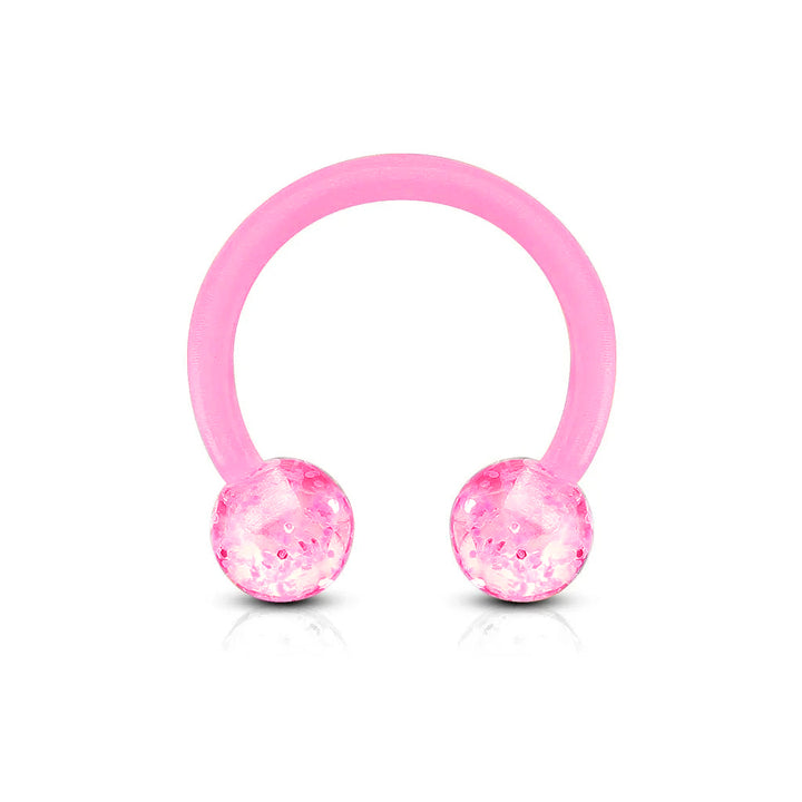 Acrylic Bio Flexible Glitter Horseshoes - Pierced Universe