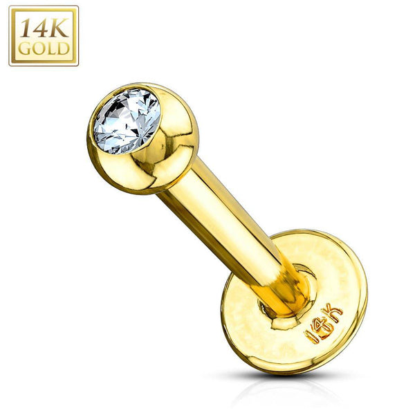 Piercing Labret Tragus Plat Rond Noir 1.2x6mm Embout Disque 4mm – Acier Chirurgical 316L Vissable