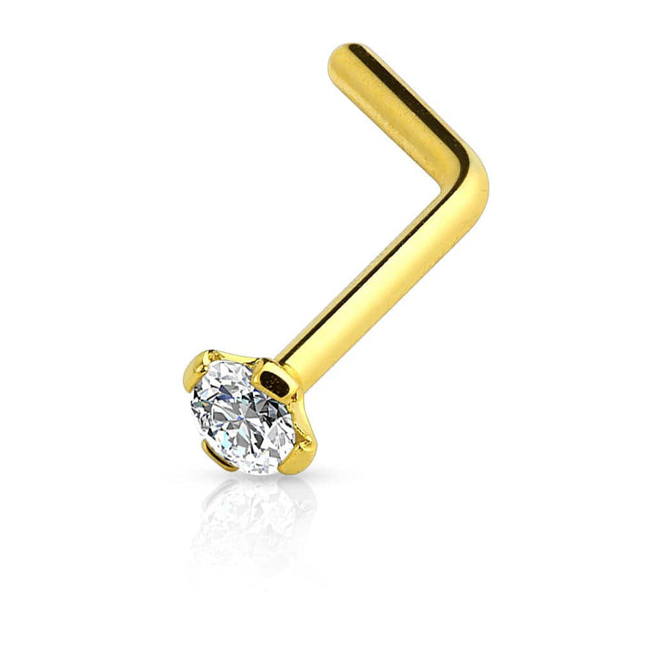20ga 316L Surgical Steel L Shape Nose Ring Stud - Pierced Universe