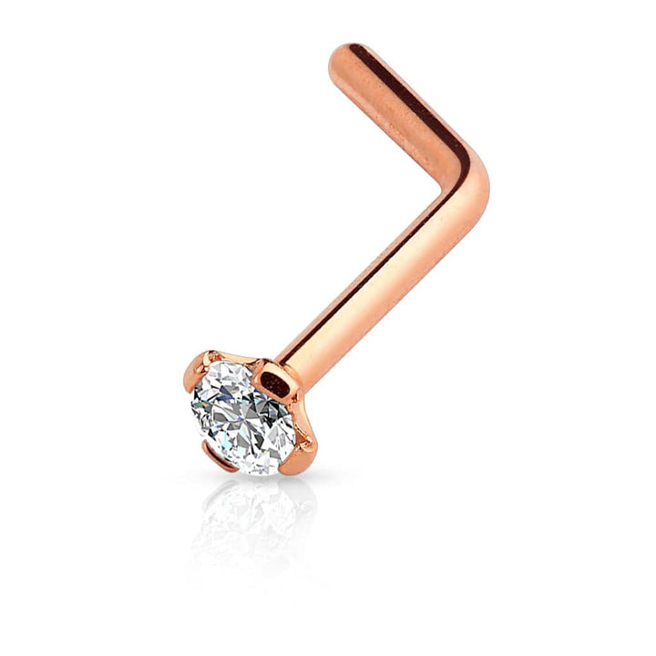 20ga 316L Surgical Steel L Shape Nose Ring Stud - Pierced Universe