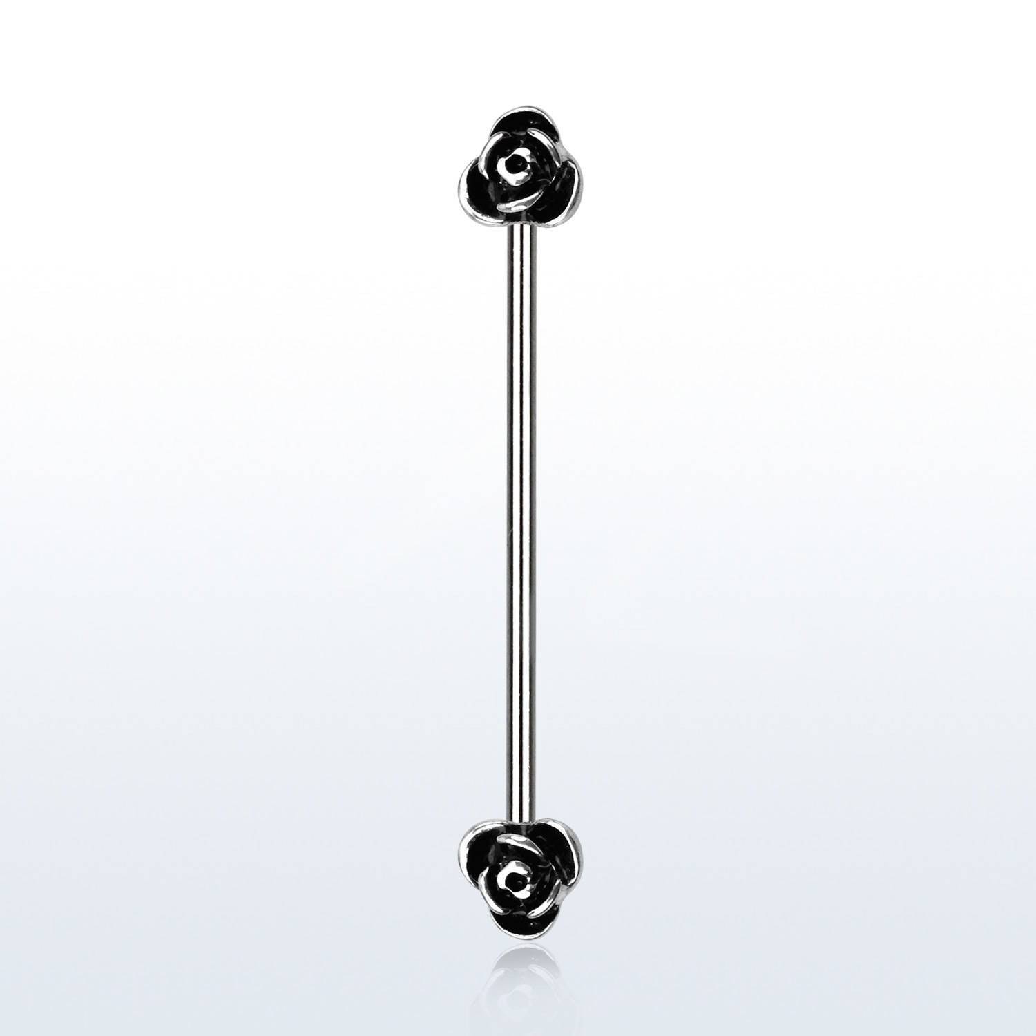 316L Surgical Steel Double Flower Industrial Barbell 316L Surgical Steel Double Flower Industrial Barbell