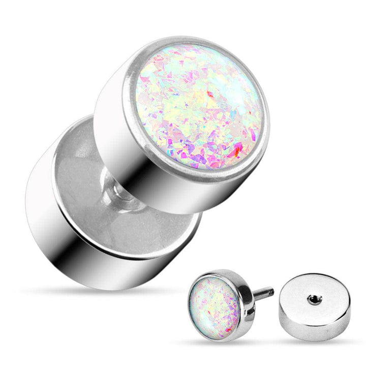 316L Surgical Steel Fake Ear Plug Glitter 316L Surgical Steel Fake Ear Plug Glitter
