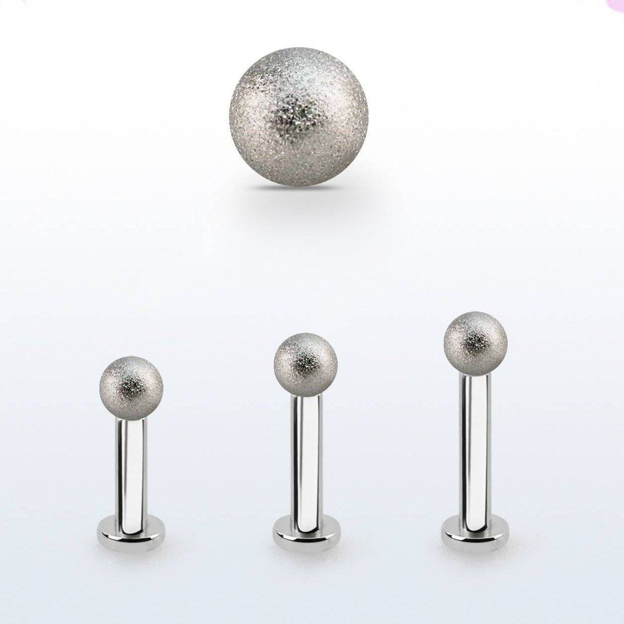 316L Surgical Steel Glitter Ball Labret | Pierced Universe