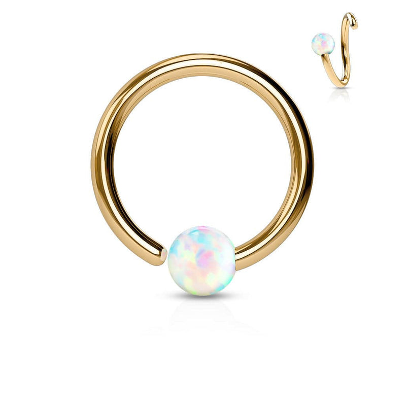 Amazon.com: Thin 14k Gold Filled Tiny Nose Ring Hoop - 2 mm Light Blue Opal  piercing Nose Hoop - 24 gauge very Thin Nose Hoop Tiny Piercings Nose Rings  hoop - Opal