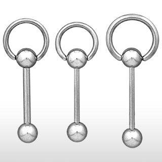 316L Surgical Steel Slave Ring Tongue Ring Barbell - Pierced Universe