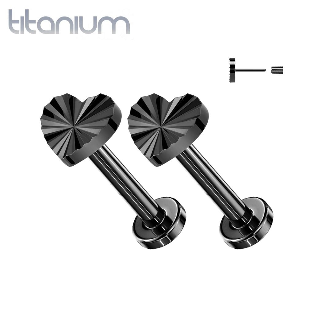Black titanium piercing on sale