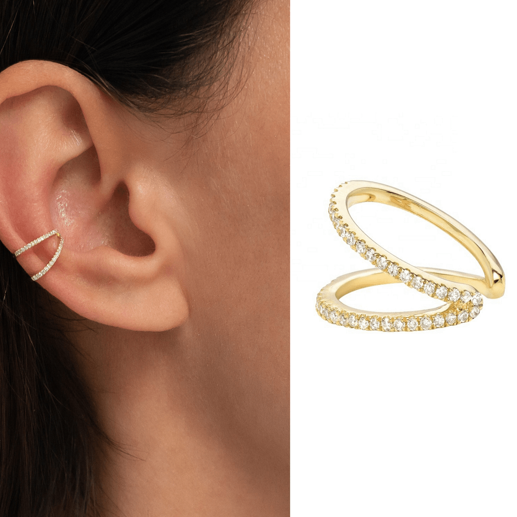 Exaggerated Bread Double Hoop Conch Earring Titanium Steel & Gold Plated  Womens Anti Allergy From Aishede, $8.74 | DHgate.Com