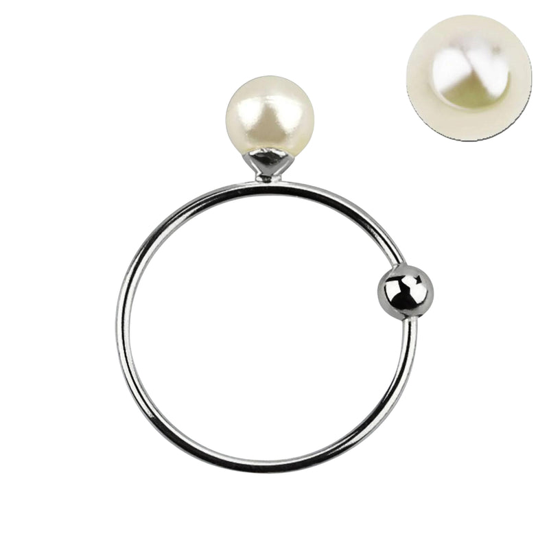 Garnet and Pearl Rose Gold Nose Ring | Gold Nose Hoop – Rock Your Nose  Jewelry Inc.