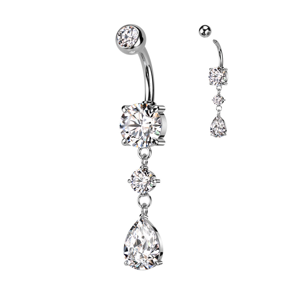 Dangle belly bar deals