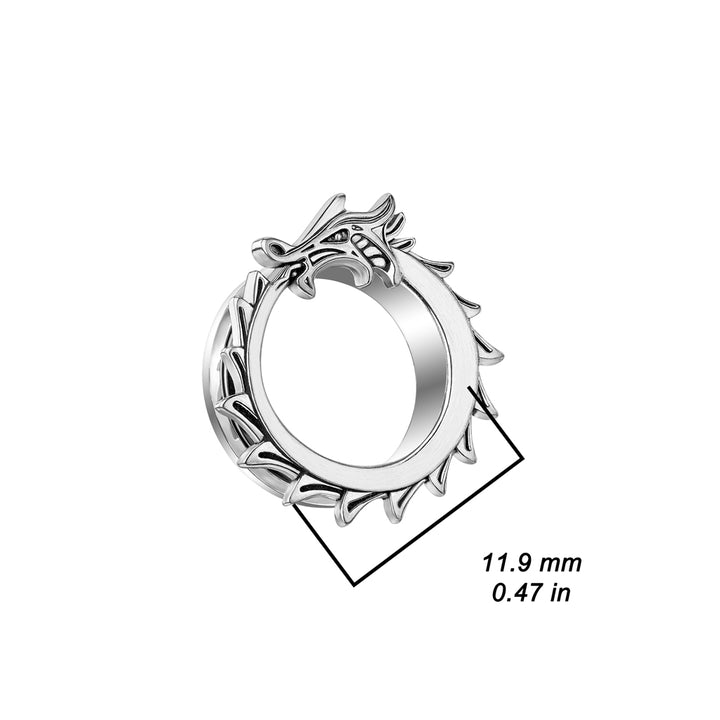 316L Surgical Steel Dragon Rim Screw On Ear Tunnels - Pierced Universe