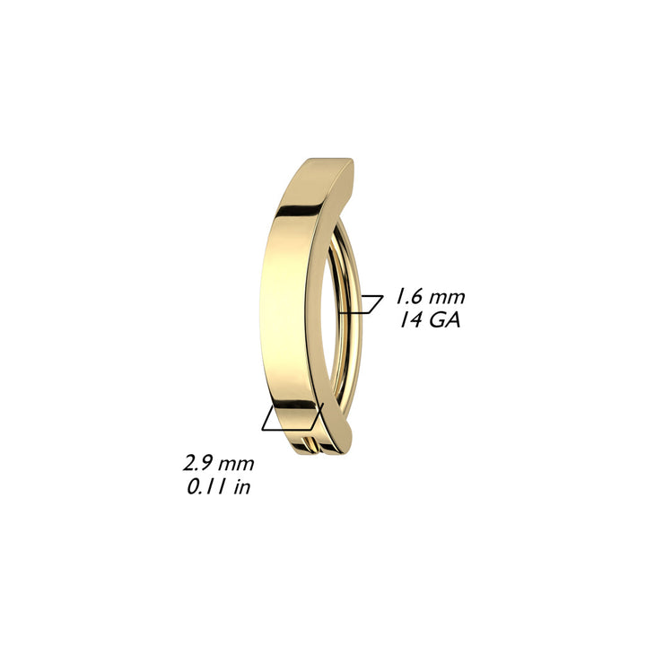 316L Surgical Steel Gold PVD Clicker Hoop Belly Ring - Pierced Universe