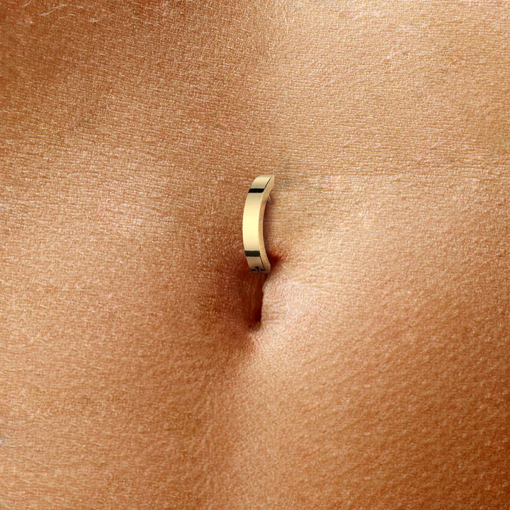 316L Surgical Steel Rose Gold PVD Clicker Hoop Belly Ring - Pierced Universe