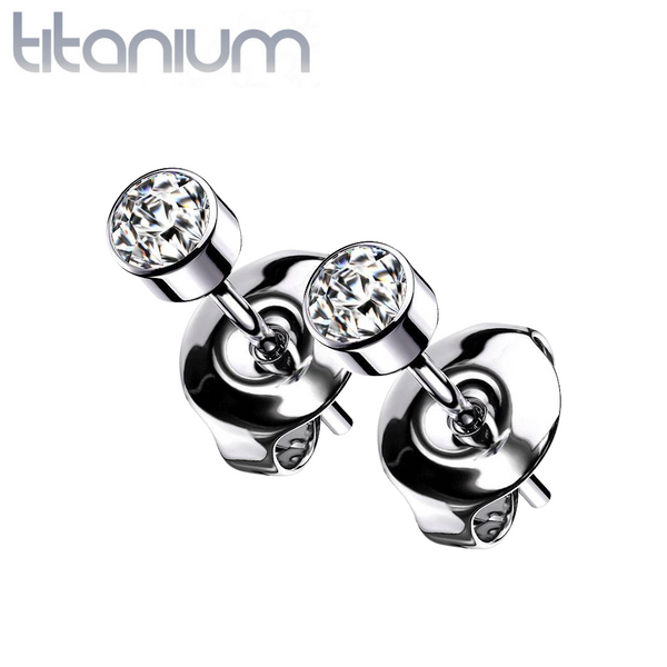 Pair Of Implant Grade Titanium Stud Earrings - Pierced Universe