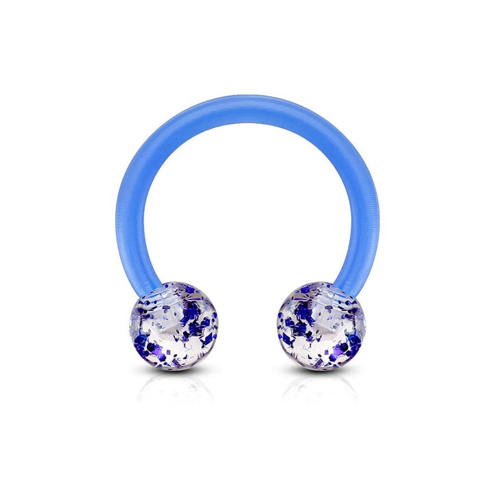Acrylic Bio Flexible Glitter Horseshoes - Pierced Universe