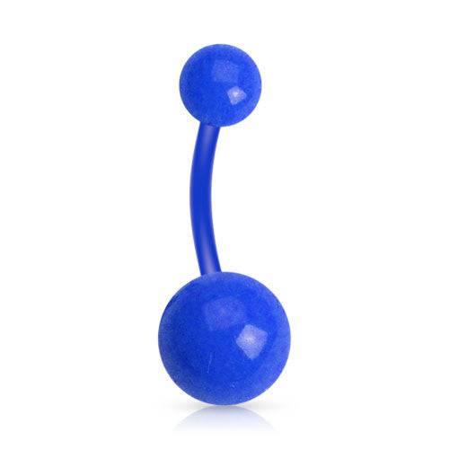 Bio Flex Flexible Solid Acrylic Classic Double Ball Belly Button Navel Ring - Pierced Universe