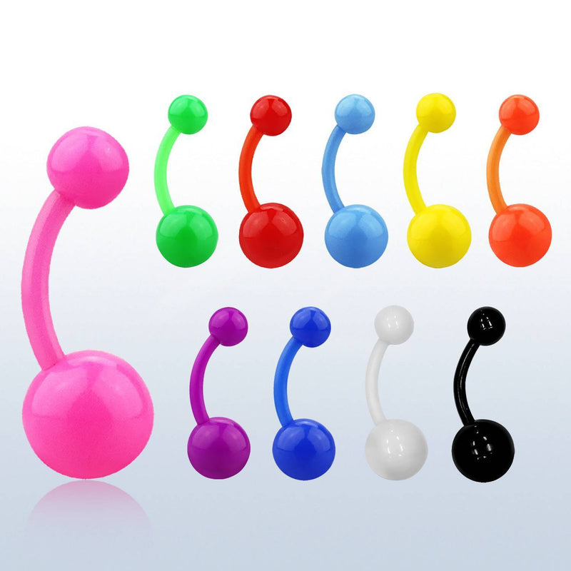 BioFlex Acrylic Fexible Non Dangle Belly Button Navel Ring Pierced Universe BioFlex Acrylic Fexible Non Dangle Belly Button Navel Ring Pierced Universe
