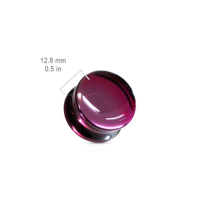 Double Flared Burgundy Saddle Glass Plugs - Pierced Universe