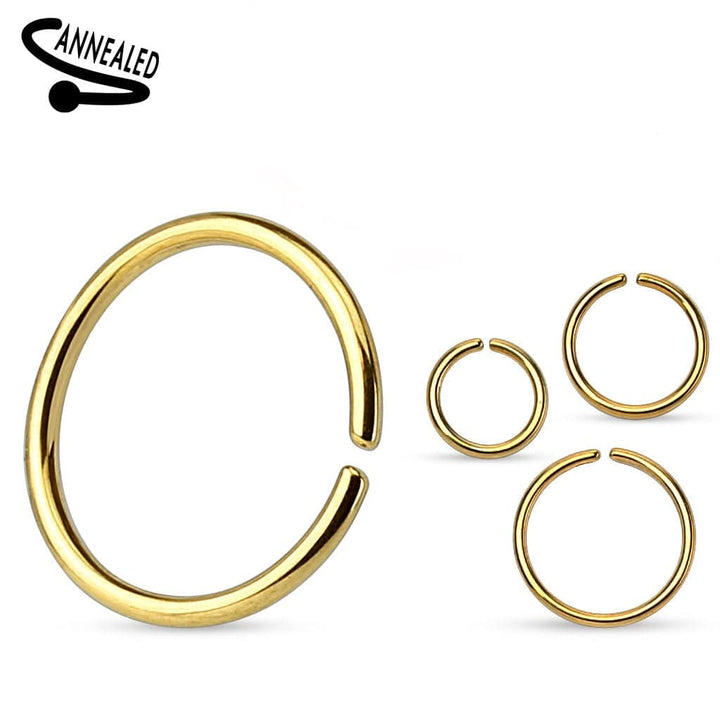 Gold PVD High Polished Surgical Steel High Polished Easy Bend Nose ...