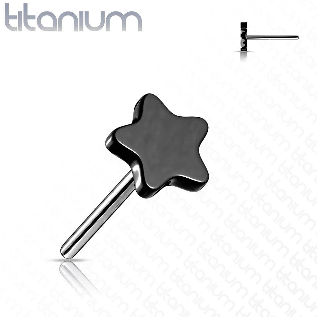 Implant Grade Titanium Threadless Push In Tragus/Cartilage Black PVD ...
