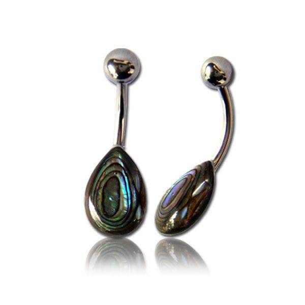Surgical Shell Organic Abelone Shell Surgical Steel Belly Button Navel Ring– Pierced ...