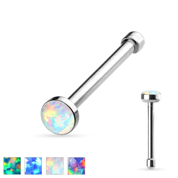 Surgical Steel Nose Bone Opal Gem Stud - Pierced Universe