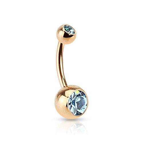 Double gem belly button rings deals