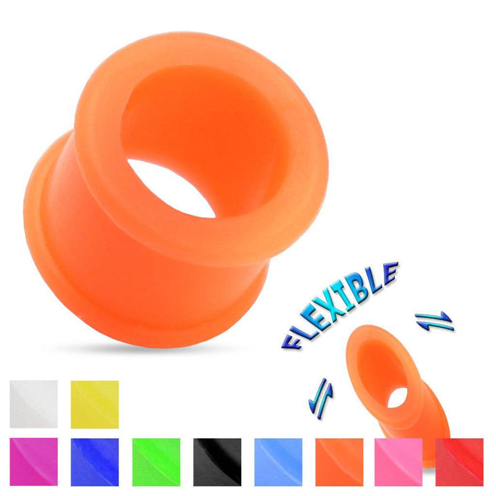 Ultra Soft Double Flared Silicone Flexible Ear Gauges Tunnels - Pierced Universe