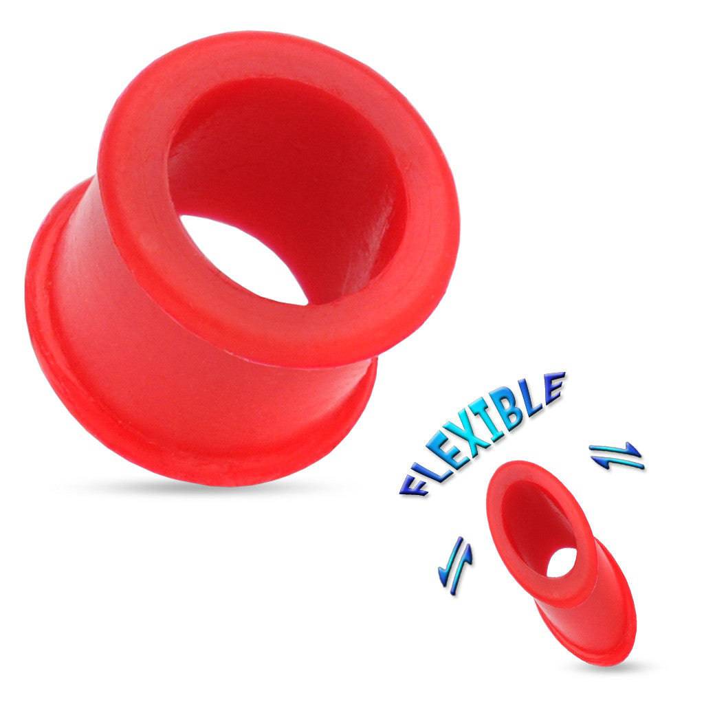thumbnail interactive-video image 1 of Oyaface 1 Pair Thin Soft Silicone Double Flared Tunnel Plugs Ear Gauges 2g-3/4 1 of 5
